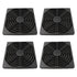 Adyoney 4 Pcs 120mm Black Square Plastic Cooling Fan Filter Cover, Dust Screen