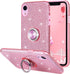 Wisdompro Case for iPhone XR - Cute Glitter Bling Sparkle Protective Case with Ring Kickstand for 6.1 Inch Apple iPhone