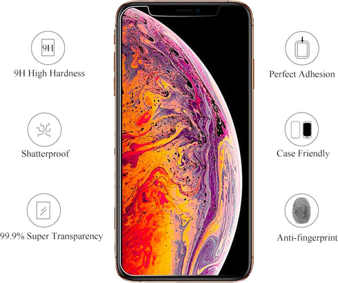 Ailun Tempered Glass Screen Protector for iPhone 11 Pro/Xs/X, 5.8" Display, 3 Pack, 2.5D Edge, Case Compatible.