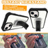 Scooch iPhone 15 Case with Stand, 5-in-1 Kickstand Case, Military Grade Drop Protection, Pop-Out Kickstand, Grip - Black