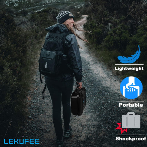 Lekufee Portable Waterproof Carrying Case for Insta360 X4/X3/ONE X2 Action Camera and Accessories (Case Only)