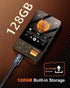 AGXOV 128GB MP3 5.3, Player with Bluetooth Music Player with Built-in HD Speaker, FM Radio, Voice Recorder, HiFi Sound