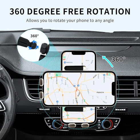 Wireless Car Charger Mount, 15W Qi Fast Charger with Smart Sensor Air Vent, Automatic Clamping Phone Holder for iPhone