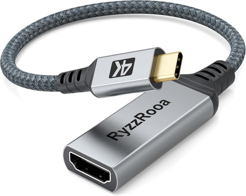 USB C to HDMI Adapter, 4K USB Type-C to HDMI Adapter for iPhone 15, MacBook Pro/Air, iPad Pro, Dell XPS, Surface