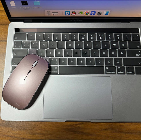 Wireless Mouse for MacBook Pro, Air, iMac, Desktop Computer, Chromebook, Win7/8/10 PC HP Dell (Rose Gold)