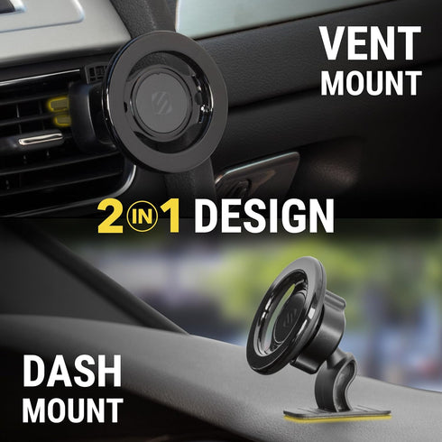 Scosche MagicMount SMSDV-SP MagSafe Car Mount, Magnetic Phone Holder for Dashboard/Vent Compatible with iPhone