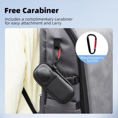 Carrying Case for Insta 360 X4 (for Original Lens Cap), Portable Small Storage Bag with Wrist Strap for Accessories