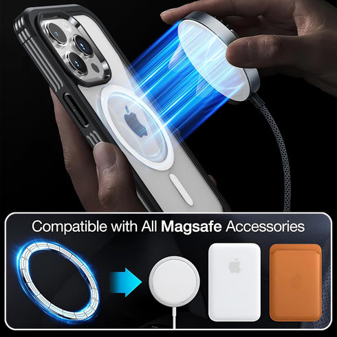 iPhone 15 Pro Magnetic Case with Privacy Screen Protector | Military Grade, MagSafe Compatible, Anti-Peep, Shockproof