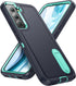 BaHaHoues Case for Samsung Galaxy S22, Shockproof/Dustproof Military Grade Cover with Built-in Kickstand, Dark