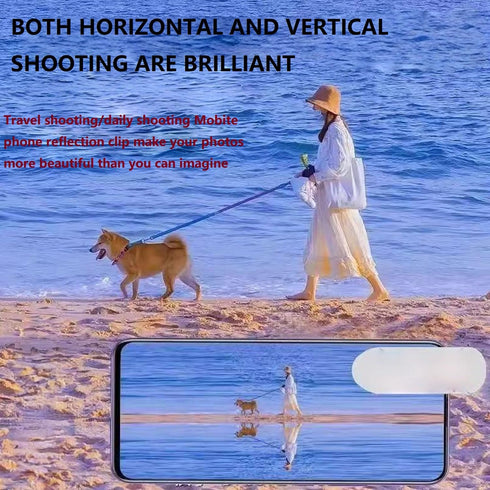 Generic Mirror Reflection Clip, Mirror Effect Lens - Capture Stunning Reflections Instantly, Adjustable HD Glass