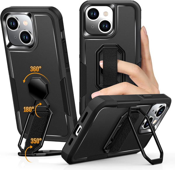 Shields Up for iPhone 15 Case with Stand (Two-Way Stand & Finger Strap), 15