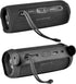 Silicone Case for JBL FLIP 6, Waterproof Portable Bluetooth Speaker Cover with Shoulder Strap and Carabiner - Black