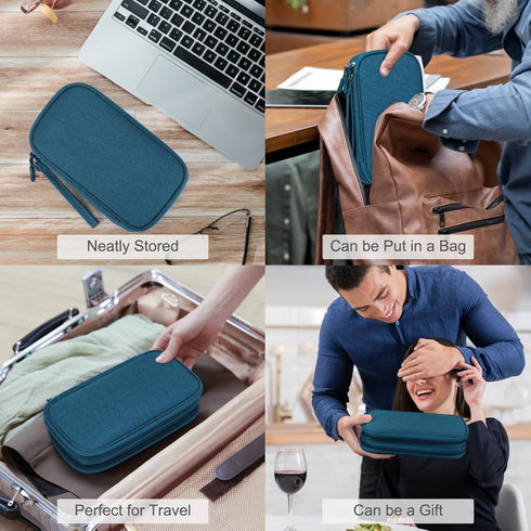 FYY Electronic Organizer, Travel Cable Organizer Bag Pouch Electronic Accessories Carry Case Portable Waterproof Double