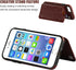 ONETOP Wallet Case for iPhone SE(2022), SE(2020), 7/8, Brown PU Leather, Card Holder, Kickstand