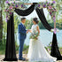 FUHSY Wedding Arch Draping Fabric, 29" x 20FT Black Sheer Curtains for Backdrop Wedding Drapery.