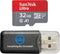 SanDisk 32GB MicroSDHC Ultra Memory Card for Insta360 Action Camera, Bundle with MicroSD Card Reader