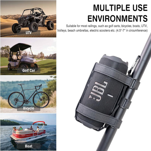 HeyMoonTong 12''-20'' Upgraded Large Portable Speaker Mount for Bluetooth Speakers with Circumference, Waterproof