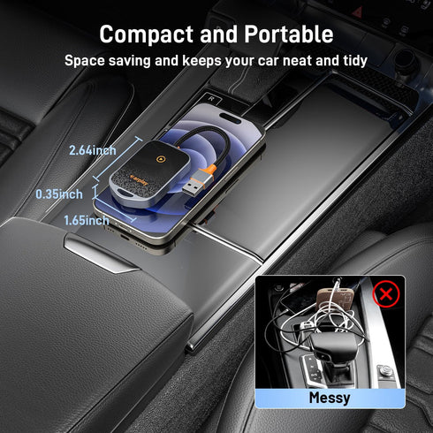 Wireless CarPlay Adapter for iPhone, 5.8GHz Carplay Wireless Adapter Converts Wired to Wireless, Fast Stable Connect