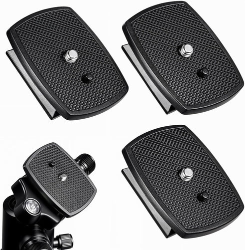 Gemoioio Arca-Type Quick Release Plate 3-Pack, 43mm Universal Camera Mount Plate with 1/4"-20