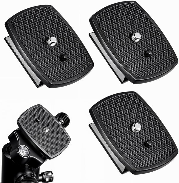 Gemoioio Arca-Type Quick Release Plate 3-Pack, 43mm Universal Camera Mount Plate with 1/4"-20