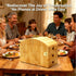 MuyuRise 6 6 Phone Box for Family Time with Combination Lock, Premium Bamboo Wood Cell Phone Jail with Charging Holes