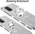 nancheng Samsung Galaxy A51 5G Case, Glitter Cute Soft TPU Cover with Ring Kickstand Strap, Shockproof Protective Case