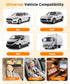 MAHVEC 2 6.86 Inch 2 Dual Baby Car Monitor for Kids - IPS Split Display with IR Night Vision Camera, Dual Channel Car