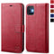 OCASE iPhone 11 Wallet Case, PU Leather Flip Case with Card Holder, Kickstand, Magnetic Closure, Red