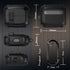 Samsung Galaxy Buds 3 Pro Case - Military Shell Cover with Lock Clip, Protective Armor Skin, Cleaner Kit & Carabiner
