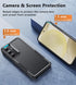 FNTCASE Samsung Galaxy S24 Case, Dual Layer Rugged Protective Phone Cover, Military Grade Drop Proof, A-Black