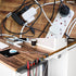 Sumnacon Wall Mountable Cable Hanger Organizer - 2 Pcs Steel Rack with 19 Cable Slots, Sturdy Black Cord Holder