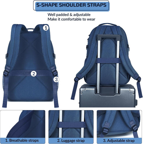 Daypack 15.6 inch Backpack Lohol Water Resistant with Mulitiple Pockets for School Travel Outdoor College, Laptop