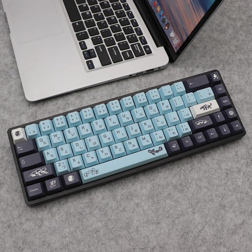 JSJT Japanese Keycap Set, Sky Blue 137 Keys PBT Dye Sublimation Custom Keycaps for Mechanical Keyboards