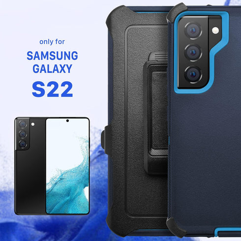 Galaxy S22 Belt-Clip Holster Case, Military Grade Drop Protection, Water-Resistant Shockproof Durable Cover for Samsung