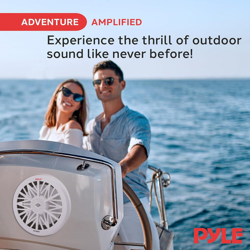 Pyle PLMRW8 8-Inch Outdoor Marine Audio Subwoofer - 400 Watt Waterproof Bass Speaker for Marine Sound System
