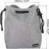 PATIKIL Soft Drawstring Lens Case, Lens Pouch Bag with Cotton Pad 5.91" x 3.94" Thick Fleece Cloth Camera Lens Bag for SLR Lens Water Cups, Grey