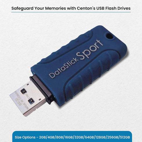 Centon 3.0 8 Pack 5 Electronics MP Essentials DataStick Sport USB Flash Drive, Waterproof USB Drive, Shock-Resistant
