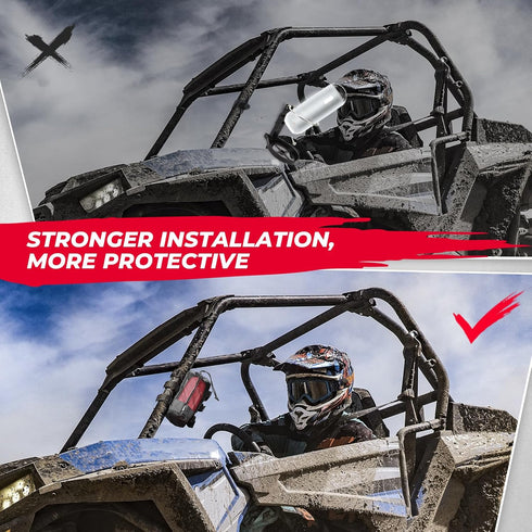 KEMIMOTO UTV Speaker Holder, Portable Mount for UTV, ATV, Bike, Golf Cart, Fits 0.875-1" and 1.5-2" Roll Bar