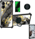 BLU VIEW5 Case Cover for Blu View 5 Phone, Hard PC + Soft Silicone, Gold Glitter + Luminous, Ring Support