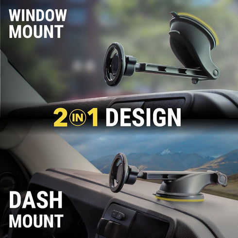 Scosche MagicMount SMSWDEX MagSafe Car Mount - Magnetic Phone Holder for Windshield/Dashboard, Compatible with iPhone