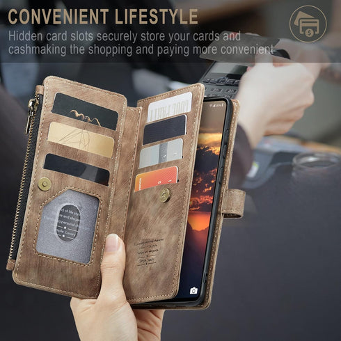 Asuwish Samsung Galaxy A52/A52S 5G Phone Case, Wallet Cover with Tempered Glass Screen Protector, Flip Credit Card