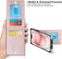 Vofolen Wallet Case for iPhone 15 with Card Holder, Crossbody Lanyard Wrist Strap, Heavy Duty Protective