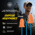 Plugfones Basic Earplug Headphones - Earplug-Earbud Hybrid, 27 dB Noise Reduction, Orange Foam Earplugs