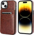 KIHUWEY Wallet Case for iPhone 15 Plus with Credit Card Holder, Flip Premium Leather Magnetic Clasp Cover
