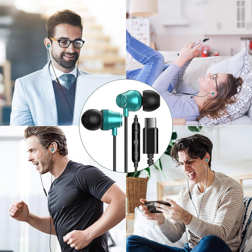 USB C Headphones, Type C Earphones for Samsung Galaxy S20 S21 S22 S23 S24 FE Ultra, Apple iPhone 15 Pro Max, iPad,