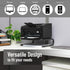 Black Metal Monitor Stand - Ergonomic Laptop Riser & Desktop Organizer
