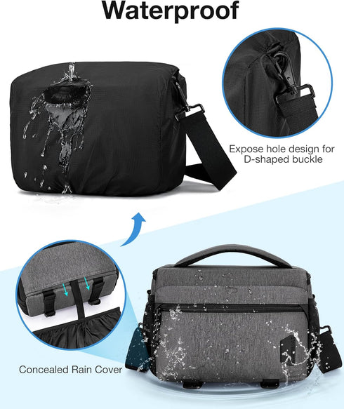 BAGSMART Small Camera Sling Bag for Photographers, Compact Camera Shoulder Bags for DSLR/SLR/Mirrorless Cameras