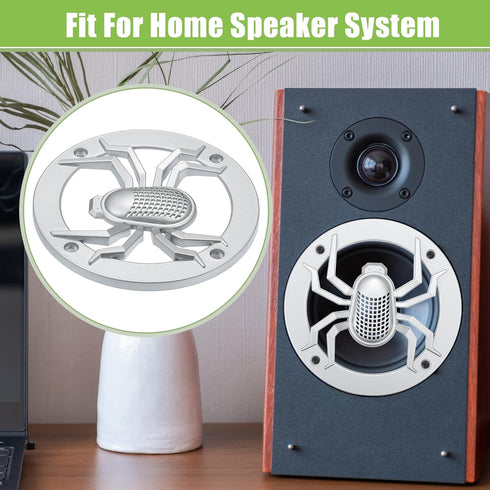 ACROPIX Universal 4" Car Speaker Grills Cover, Round 4 Inch Audio Speaker Subwoofer Guard Protective Case with Mounting