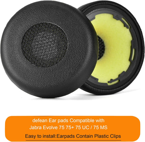 Evolve 75 Ear Pads Replacement Cushion for Jabra Evolve 75, 75+, 75 UC / 75 MS Headphone, Not for Evolve2 75