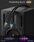 BlueRigger RCA Audio Subwoofer Cable, 8FT, Dual Shielded, Gold Plated RCA Connectors for Subwoofer, Amplifier